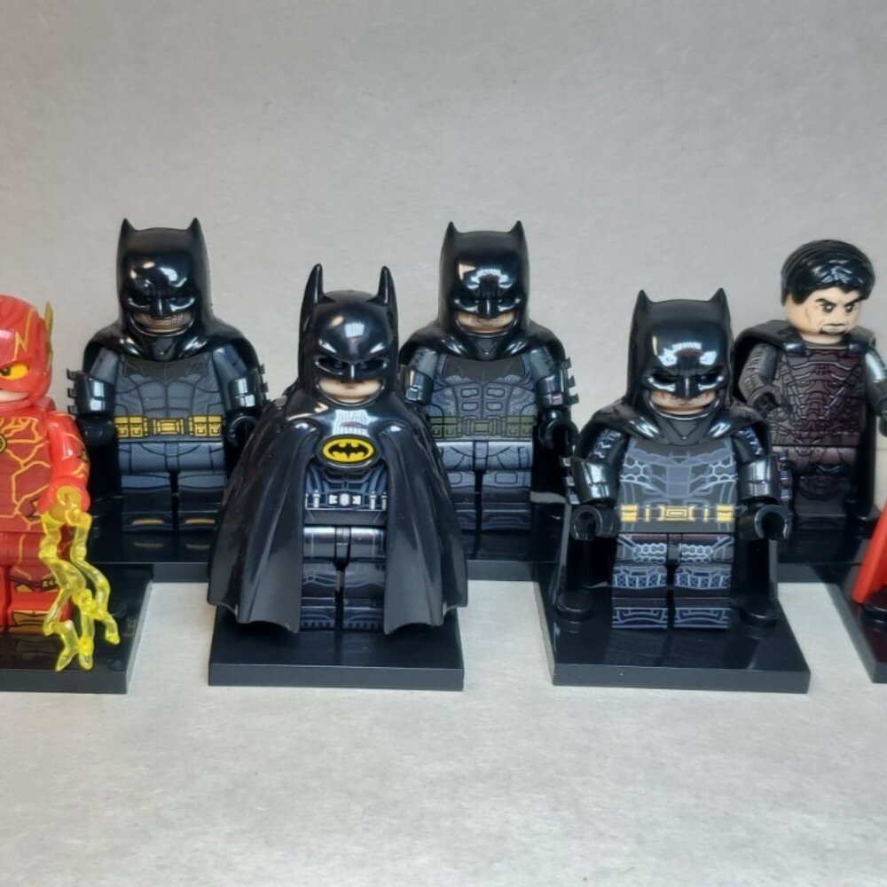 Custom Printed MOC DC Batman & The Flash Minifigures 8 Pack